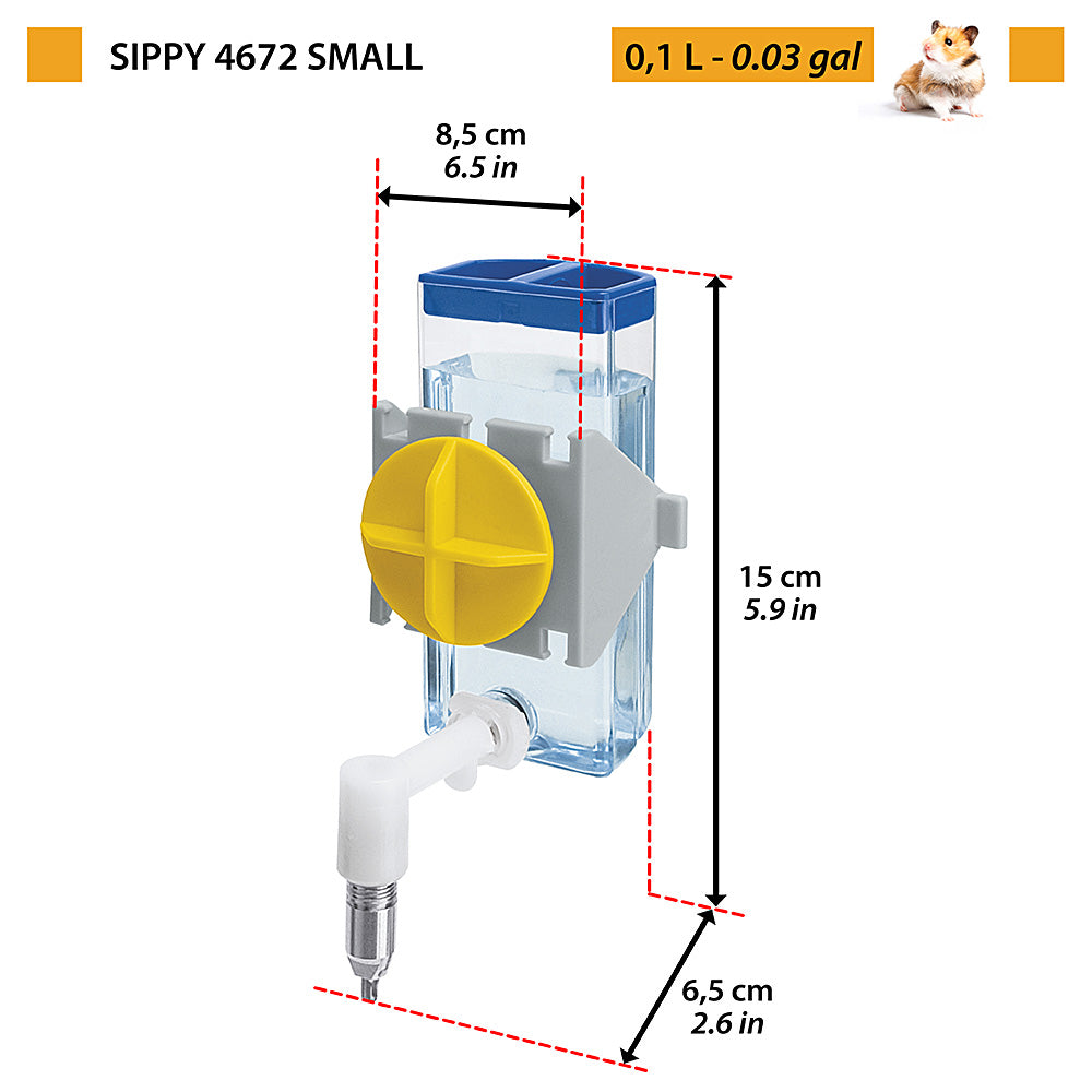 Ferplast Sippy Medium Beverino per Criceti, Topi e Gerbilli da 300 cc