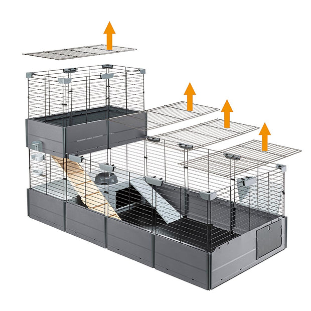 Double guinea shop pig cage